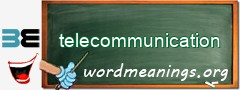 WordMeaning blackboard for telecommunication